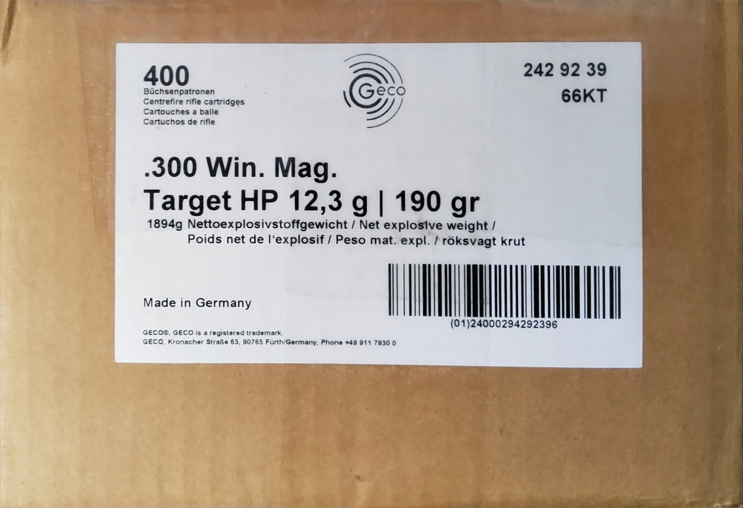 Geco DTX .300 Win. Mag. 190grs HPBT Kiste | TSLo.de
