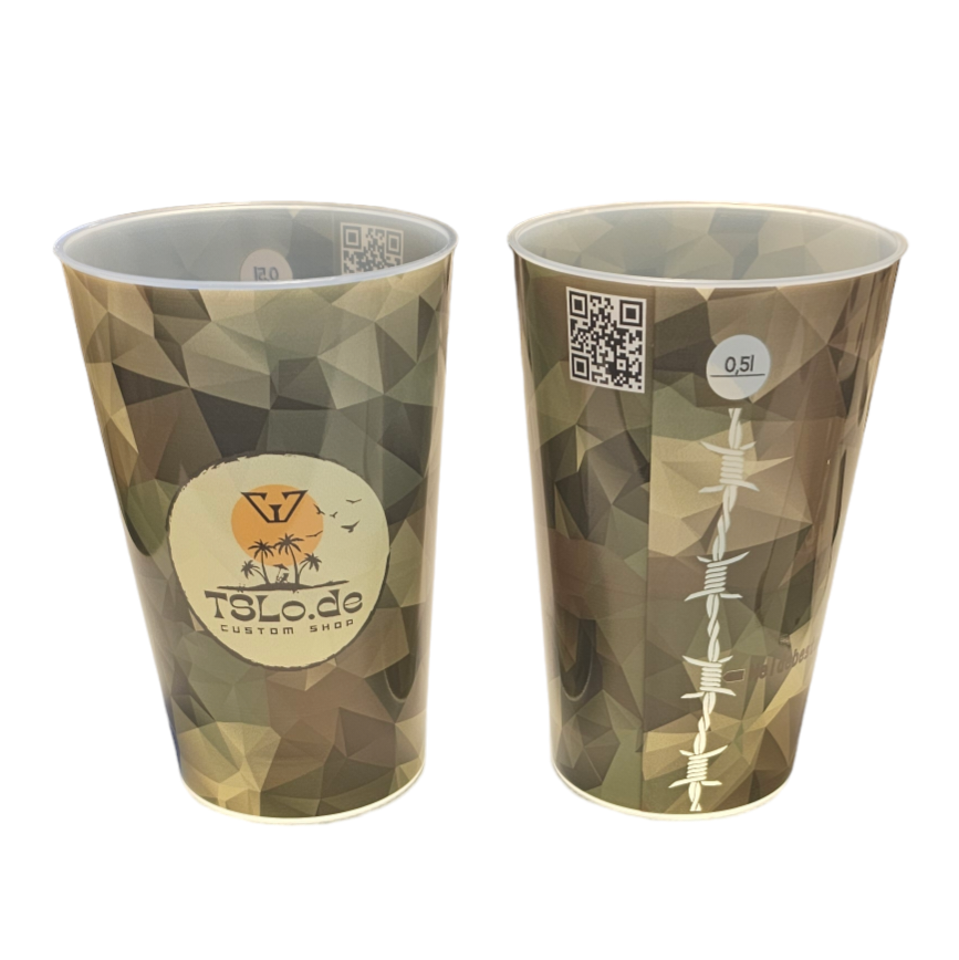 Bärencup TSLo.de Partybecher mit Tarnmuster 0,5l | TSLo.de