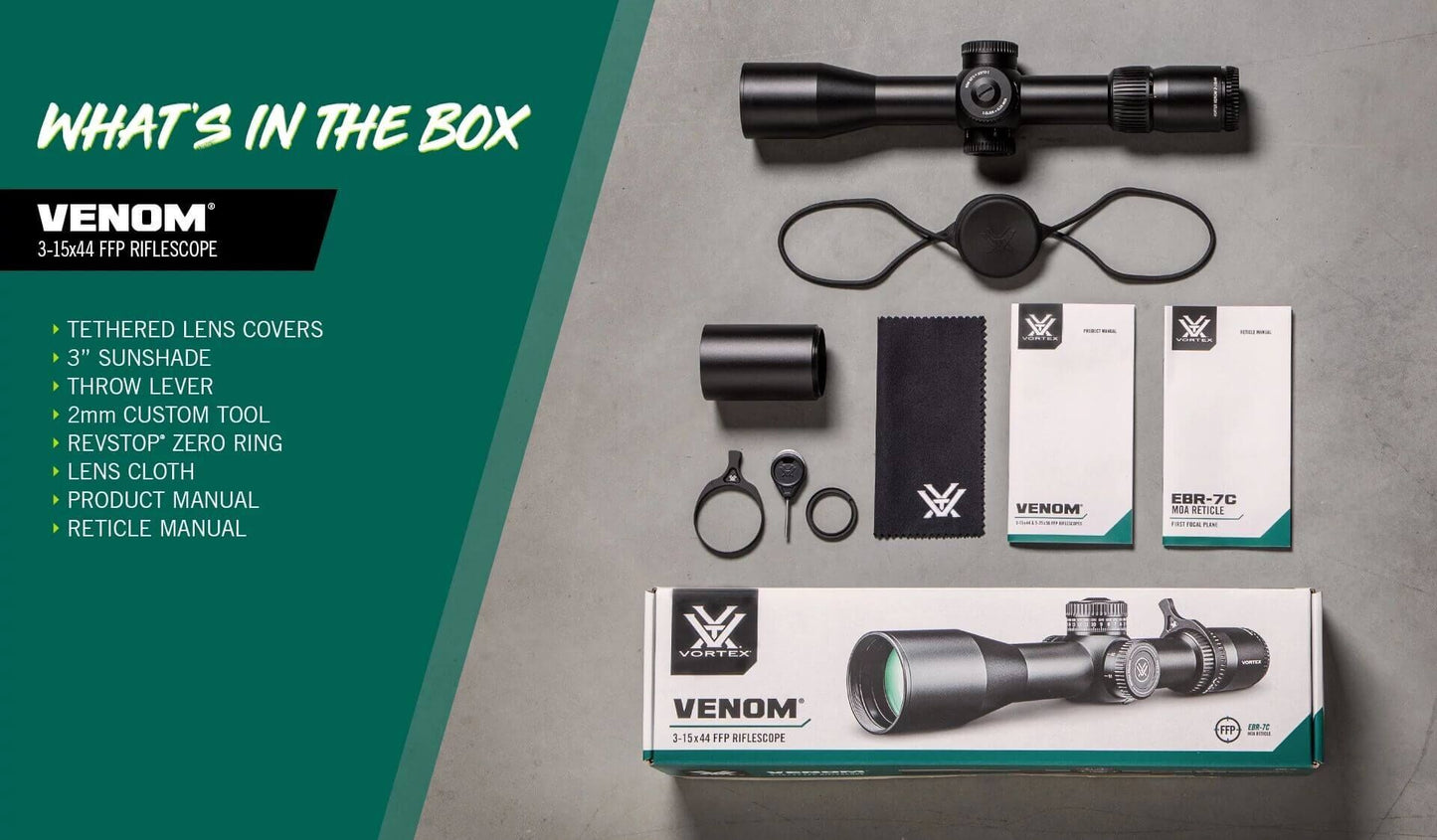 Vortex Venom 3-15x44 FFP EBR-7C MRAD