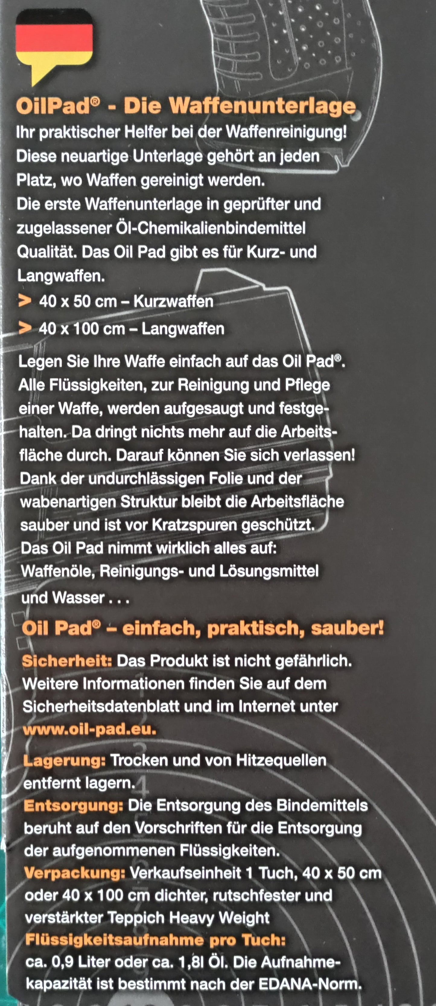 Oil pad - Unterlage zum Waffen reinigen