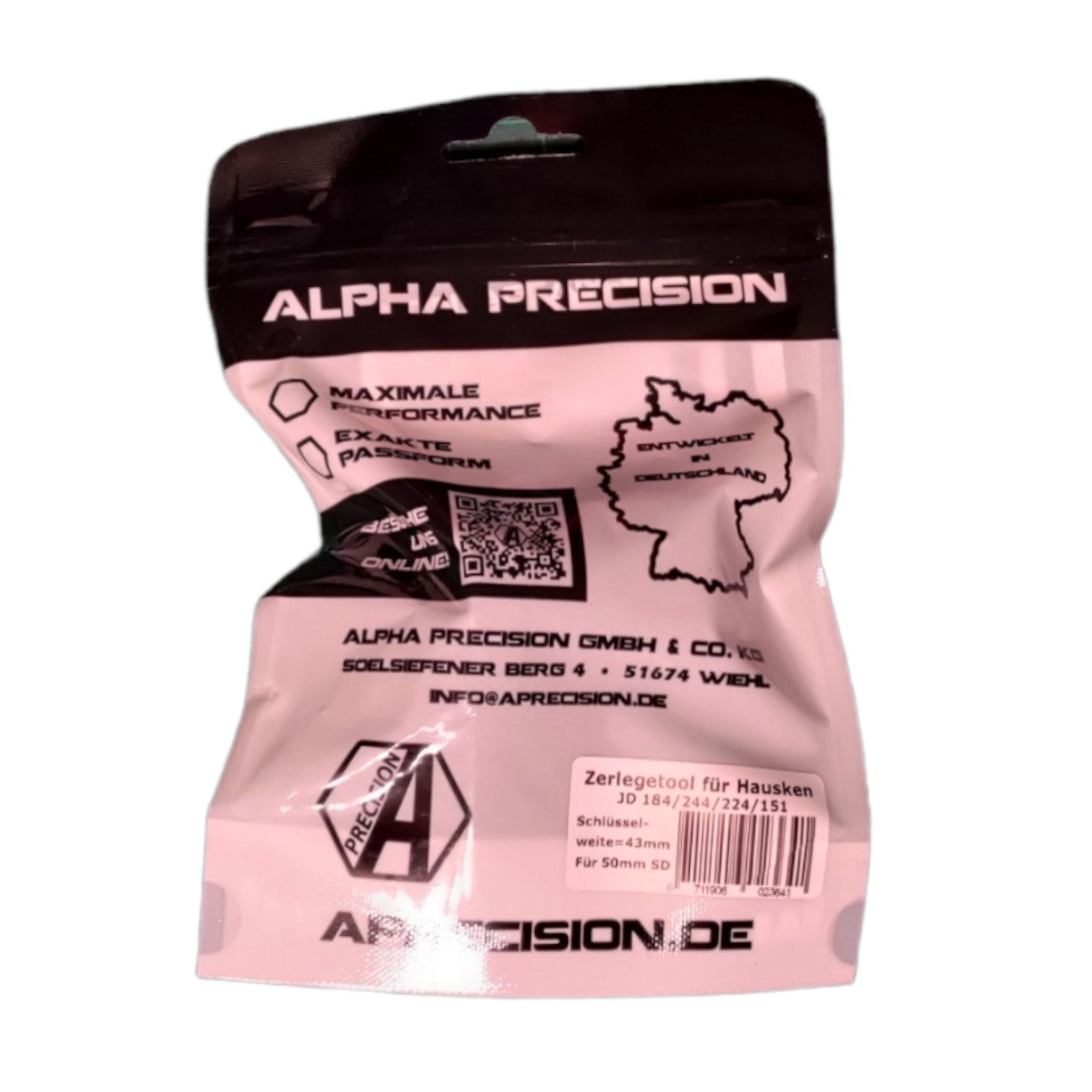 Alpha Precision Hausken Zerlegetool Verpackung Rückseite