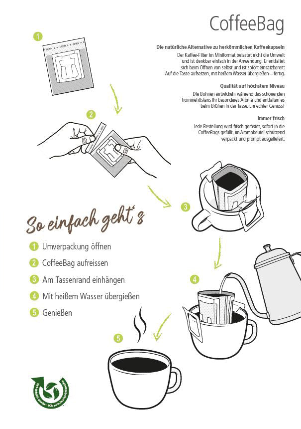 Coffeebag Sniper - Kaffee wie Tee aufgießen - Anleitung